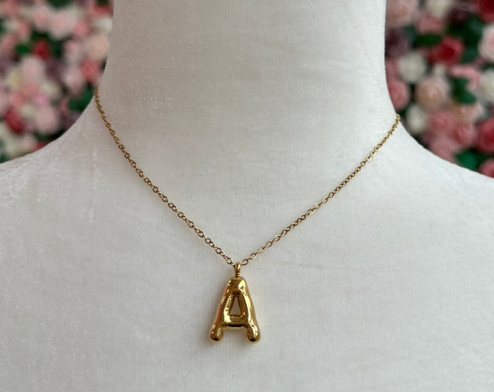 Bubble Initial Necklace