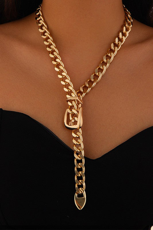 Buckle Chain Geometric Alloy Chain Necklace