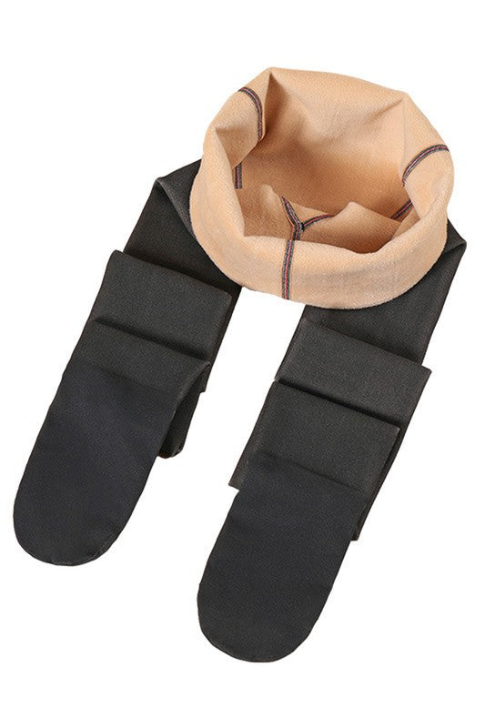 Fake Stocking Fleece Lined Tights