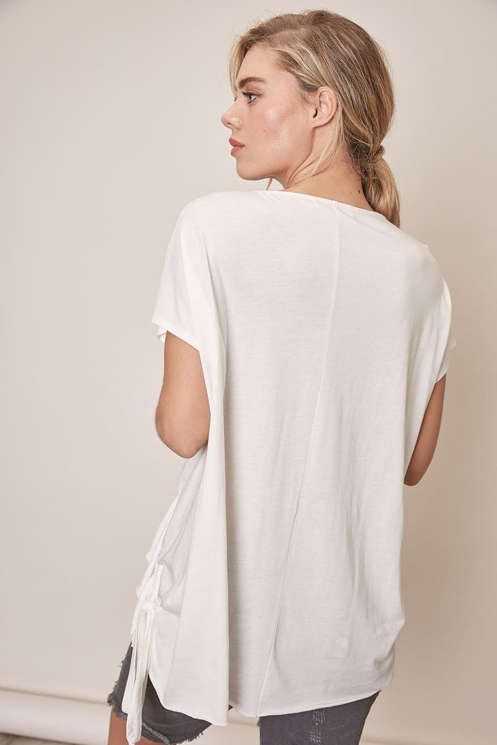 DRAW STRING RUFFLE TOP