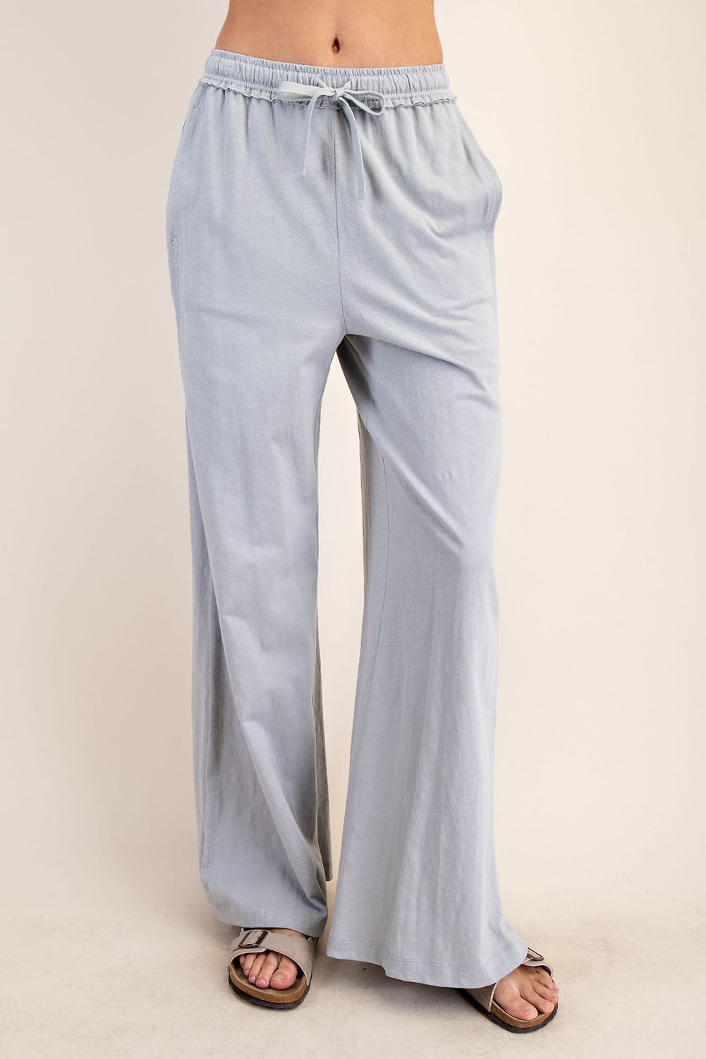 Cotton Slub Lounging Wide Pant