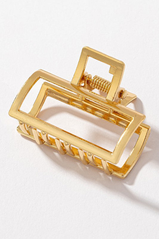 Cutout Metal Hair Claw Clip