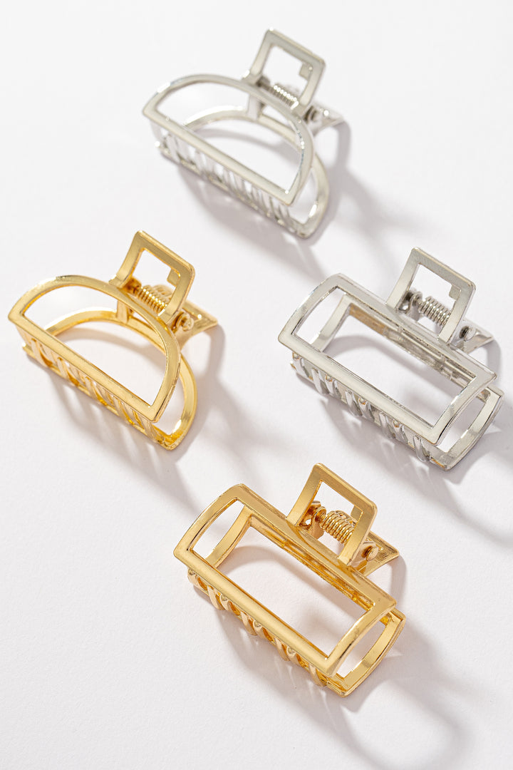 Cutout Metal Hair Claw Clip