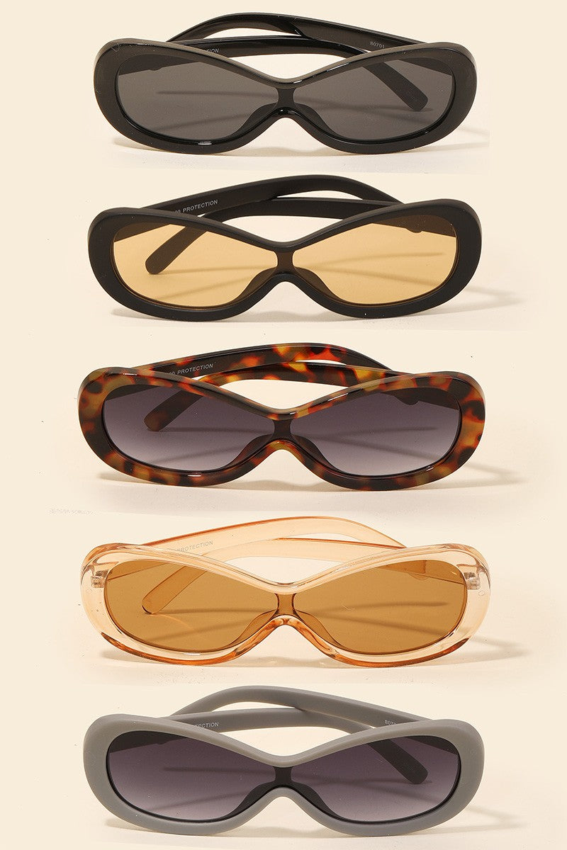 Mono Lens Acetate Frame Sunglasses