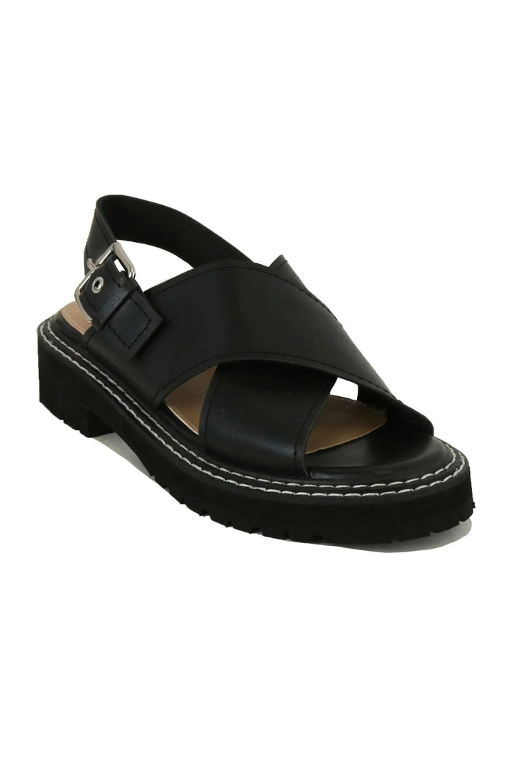 Beast Fashion Block Low Heel Slingback Sandals