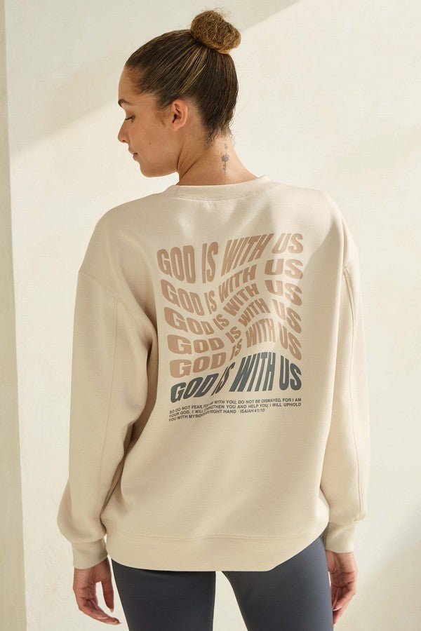 God Is With Us Ultra Comfy Pullover Sweatshirt