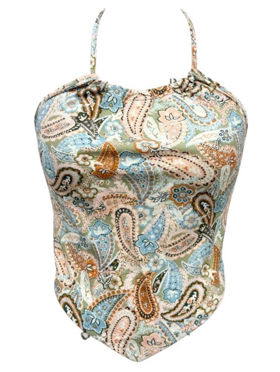 Boho Print Halter Top