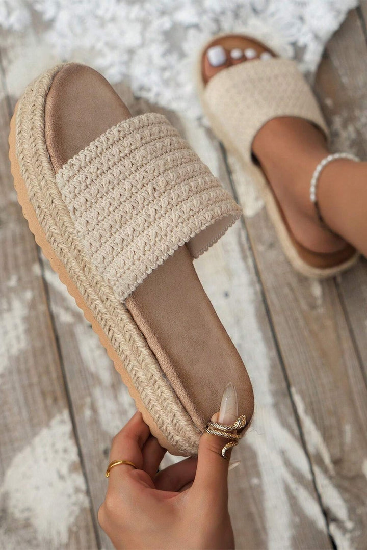 Boho Woven Non-Slip Wedge Sandals