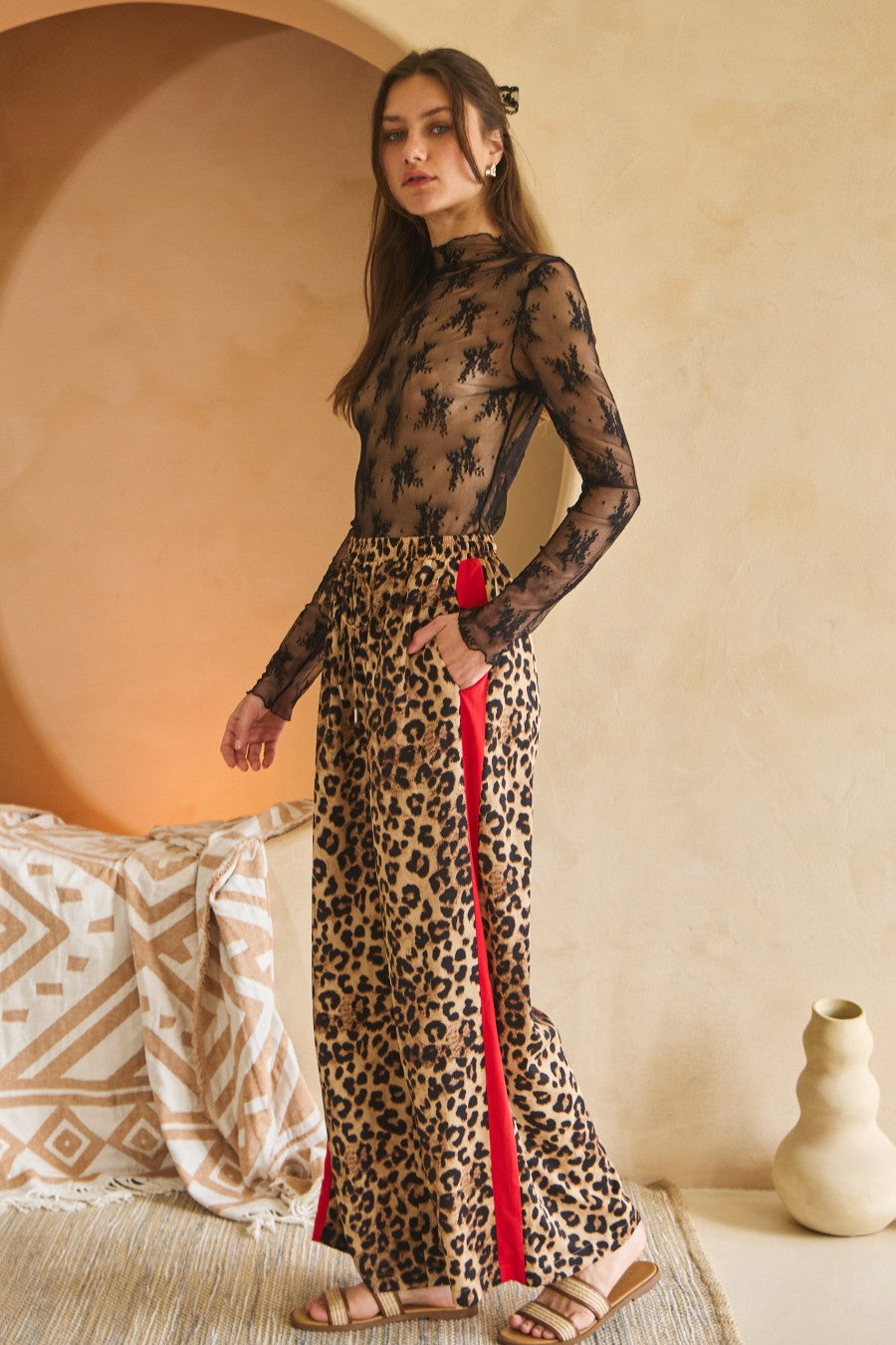 Plus Leopard Printed Pants