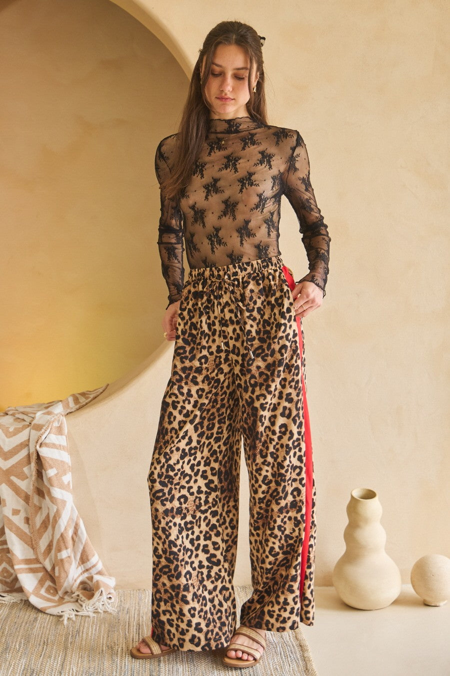 Plus Leopard Printed Pants