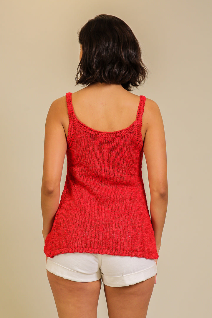 Front Tie Knit Tank