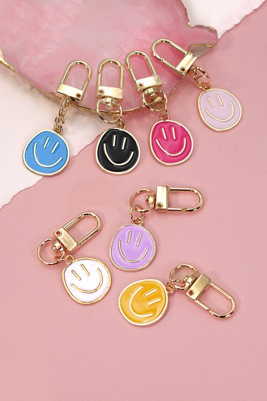 Smiley Keychain Bag Charm