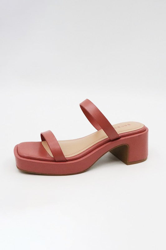 Platform Slide Block Heels