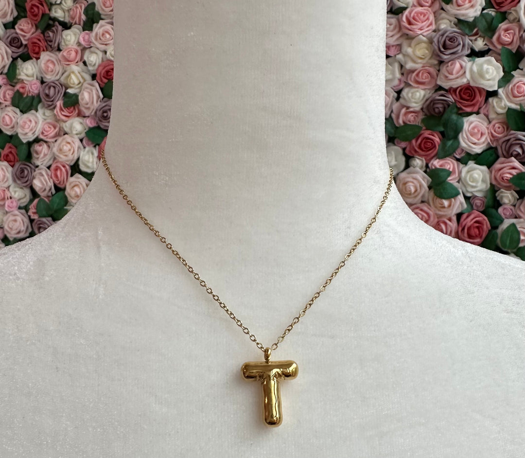 Bubble Initial Necklace