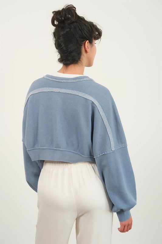 Oversized Contrast Cropped Shrug