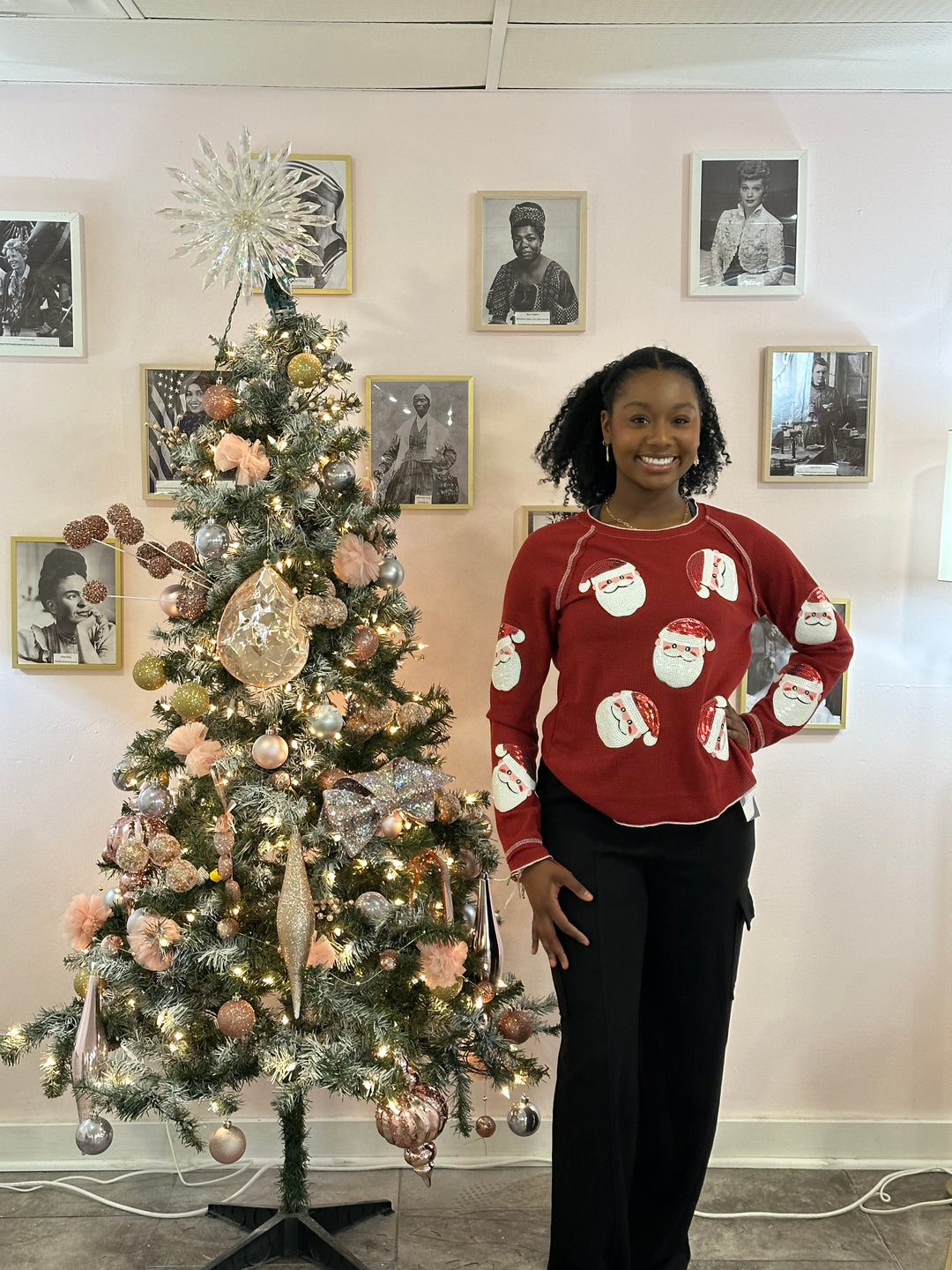 Sequin Santa Sweater