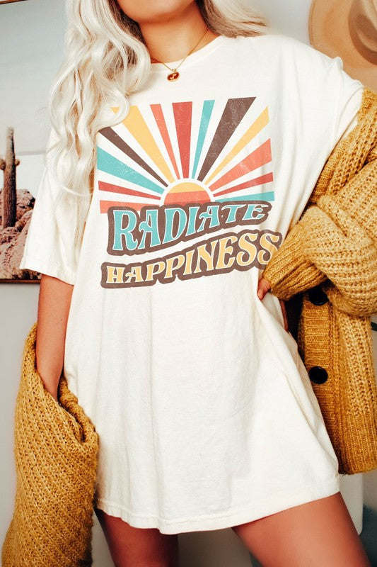 Radiate Happiness Comfort Colors Graphic Tee