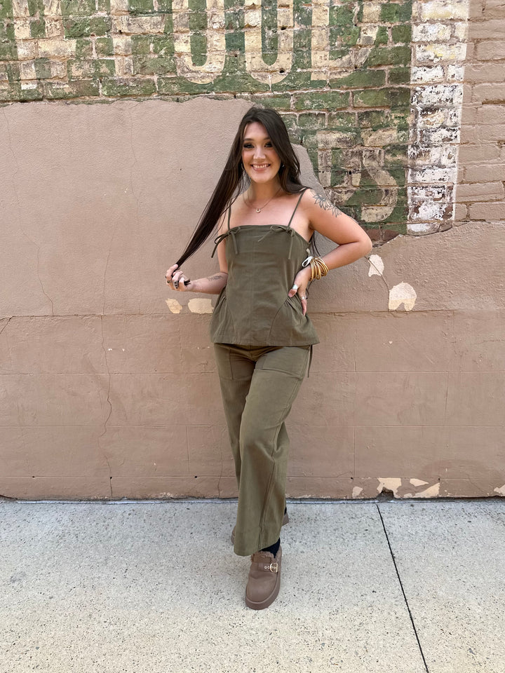 Bow Trim Peplum Top