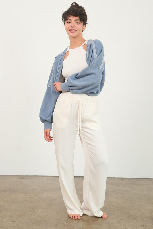 Oversized Contrast Cropped Shrug