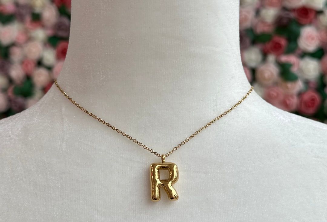 Bubble Initial Necklace