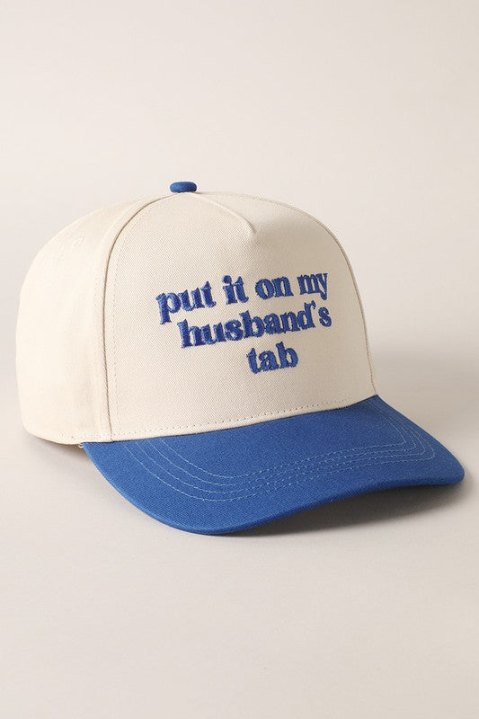Put It On My Husband’s Tab Embroidery Canvas Cap