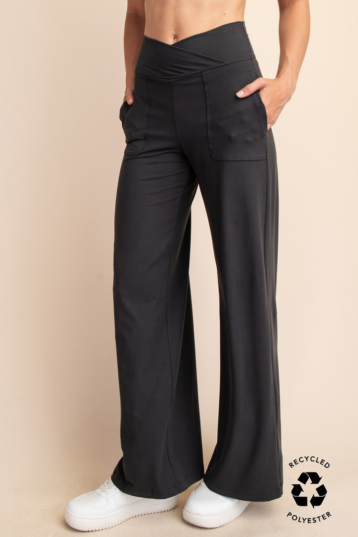 Plus Size Recycled Butter V Waist Wide Pant
