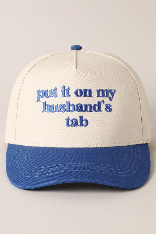 Put It On My Husband’s Tab Embroidery Canvas Cap
