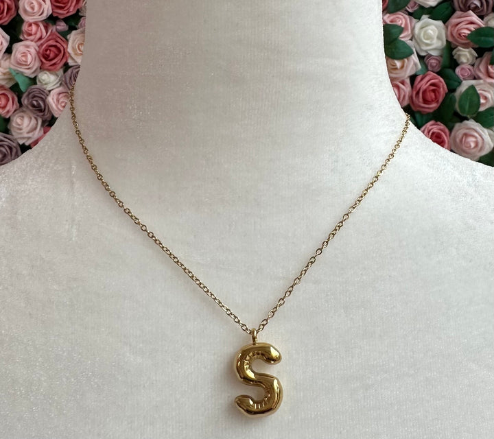 Bubble Initial Necklace