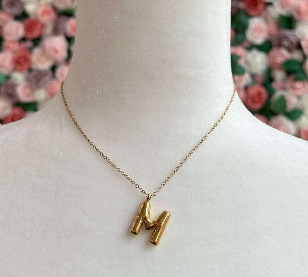 Bubble Initial Necklace