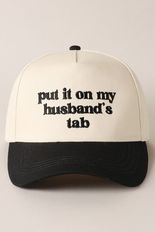 Put It On My Husband’s Tab Embroidery Canvas Cap