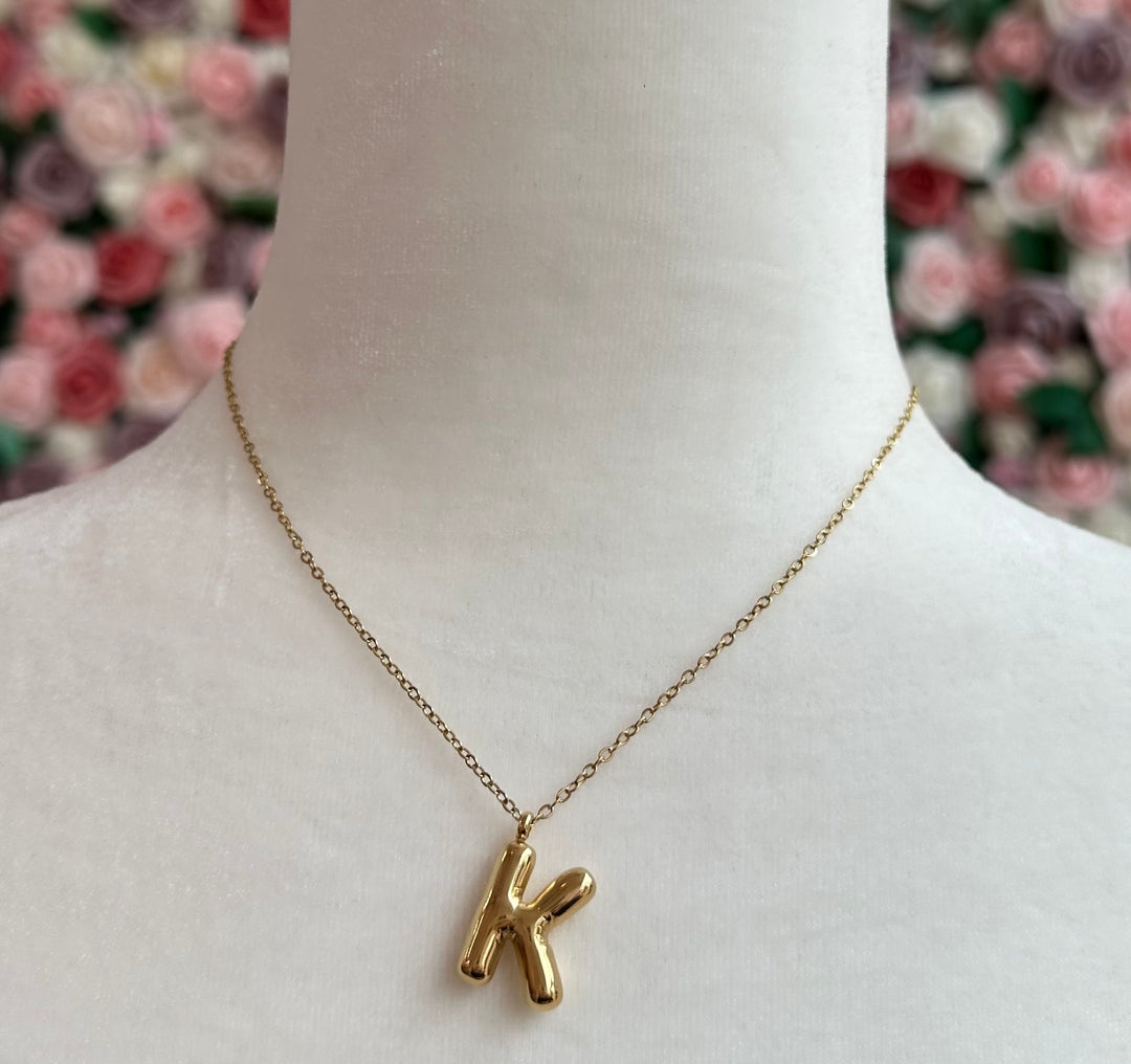 Bubble Initial Necklace
