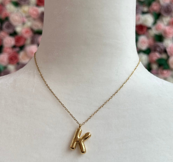 Bubble Initial Necklace