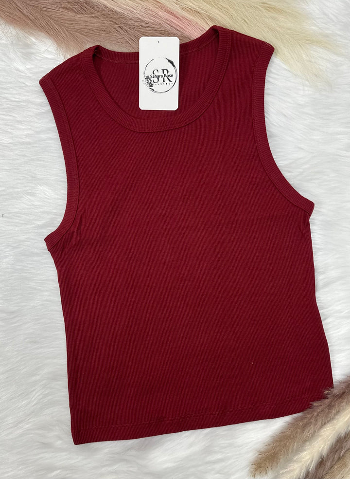 Basic Ribbed Crew Neck