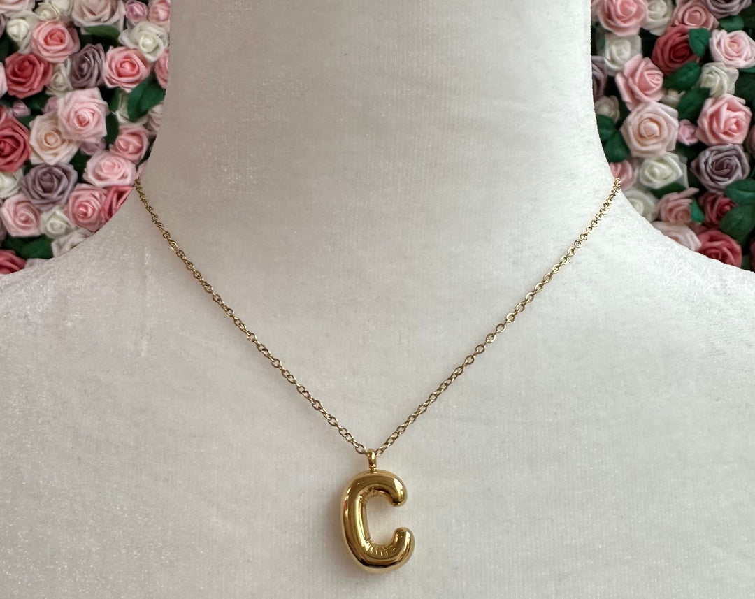 Bubble Initial Necklace
