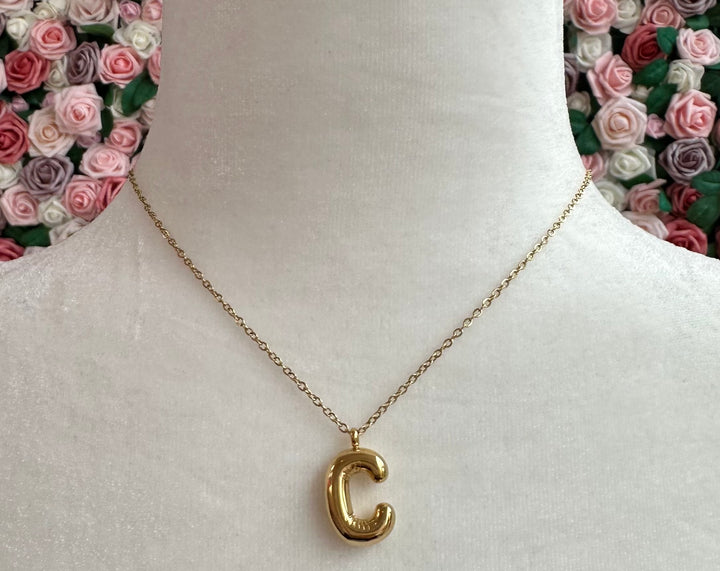 Bubble Initial Necklace