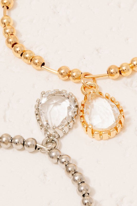 Glass Tear Charms Earrings