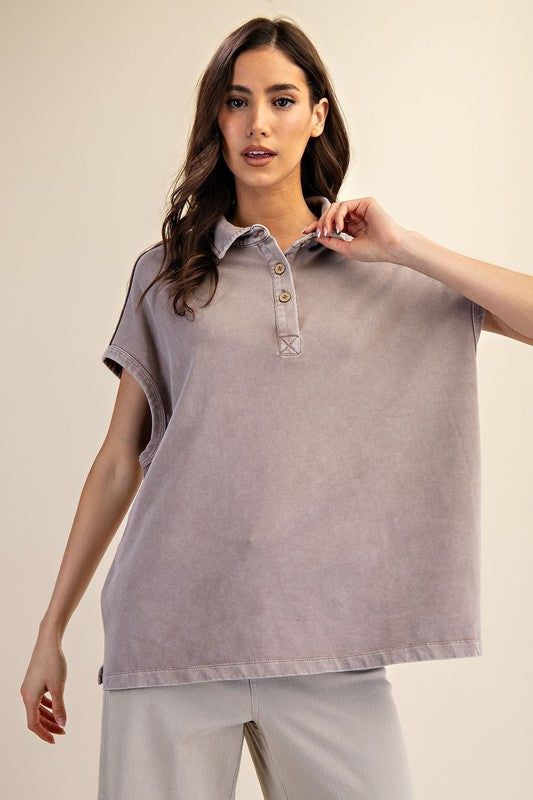 Plus Size Cotton Poly Top