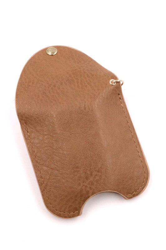 Faux Fur Hand Sanitizer Keychain