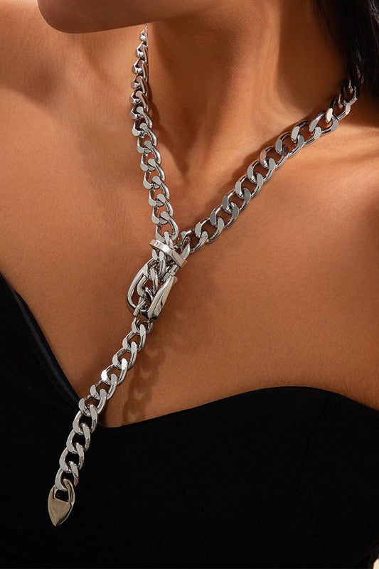 Buckle Chain Geometric Alloy Chain Necklace