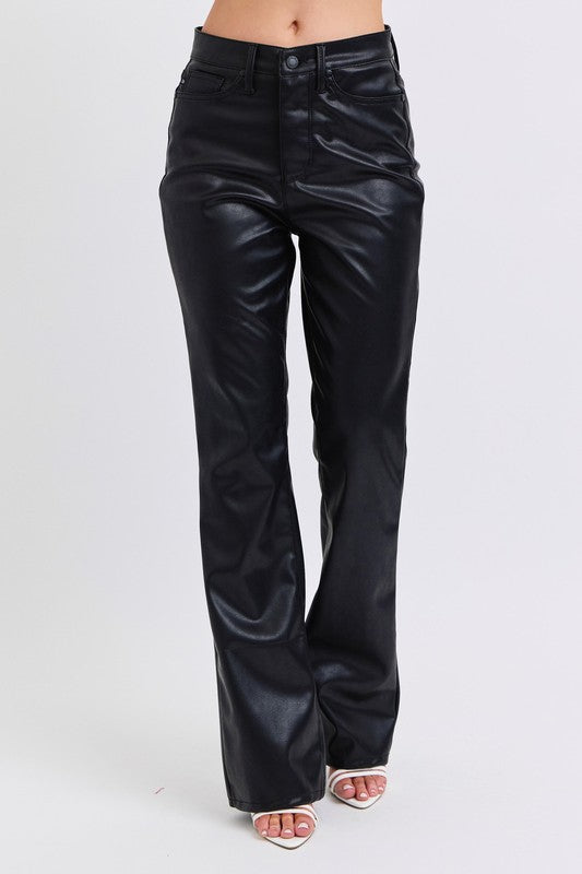 Judy Blue Tummy Control Faux Leather Bootcut