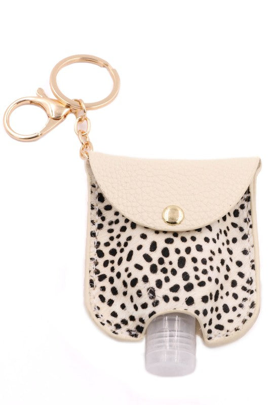 Faux Fur Hand Sanitizer Keychain