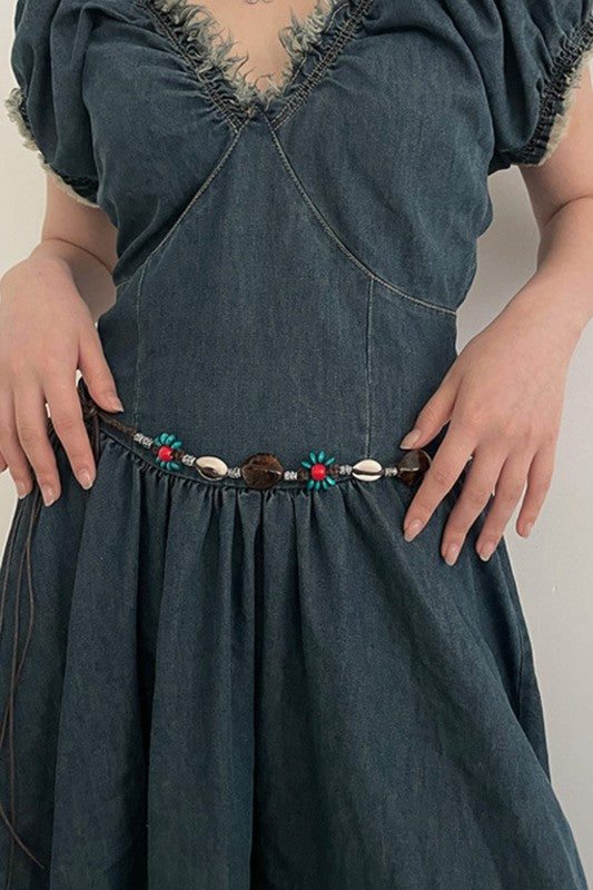 Ocean Stone Macramé Belt