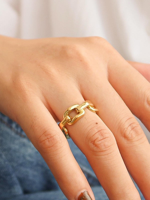 18K Gold Stack Braided Non-Tarnish Ring