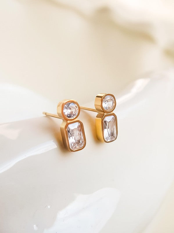 18K Gold Non-Tarnish Mini CZ Stud