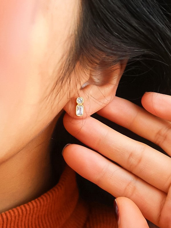 18K Gold Non-Tarnish Mini CZ Stud