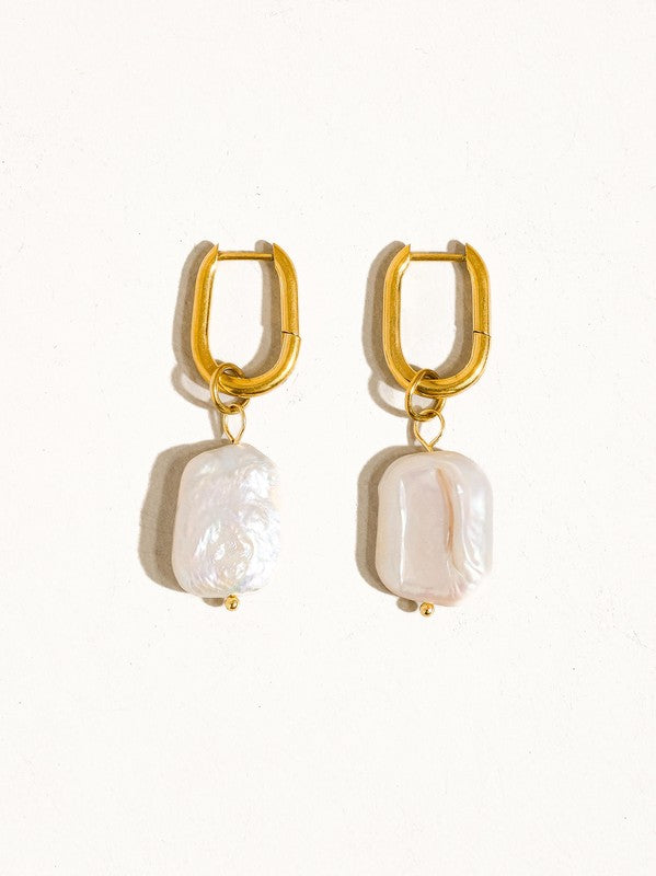 18K Gold Non-Tarnish Classic Pearl Earring