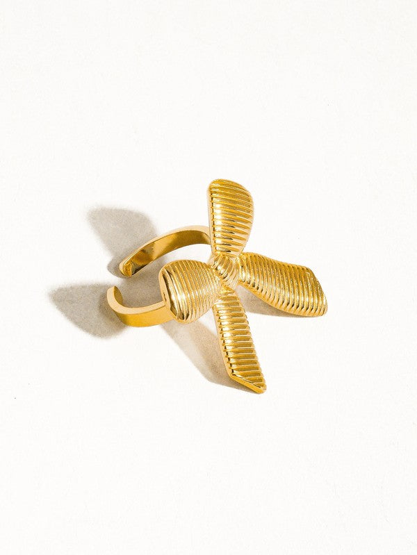 18K Gold Non-Tarnish Bow Ring