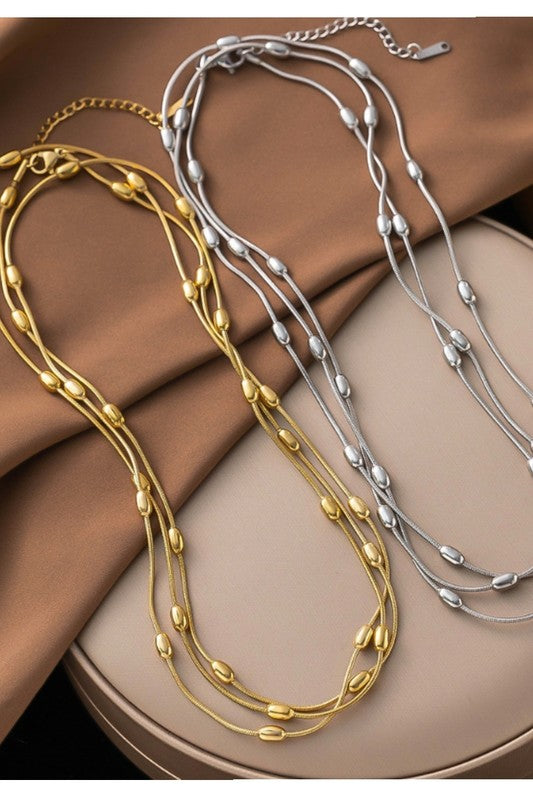 Multi-layer Titanium Steel Stackable Necklace
