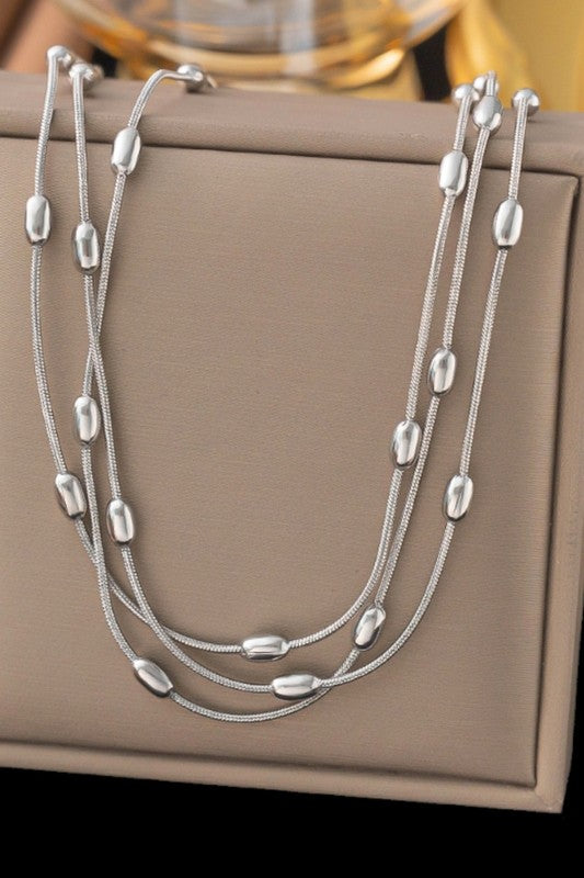Multi-layer Titanium Steel Stackable Necklace