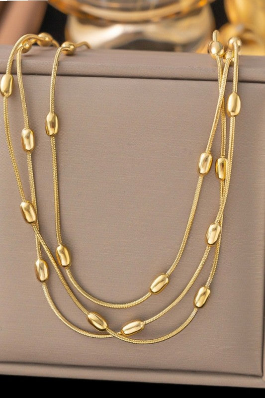 Multi-layer Titanium Steel Stackable Necklace